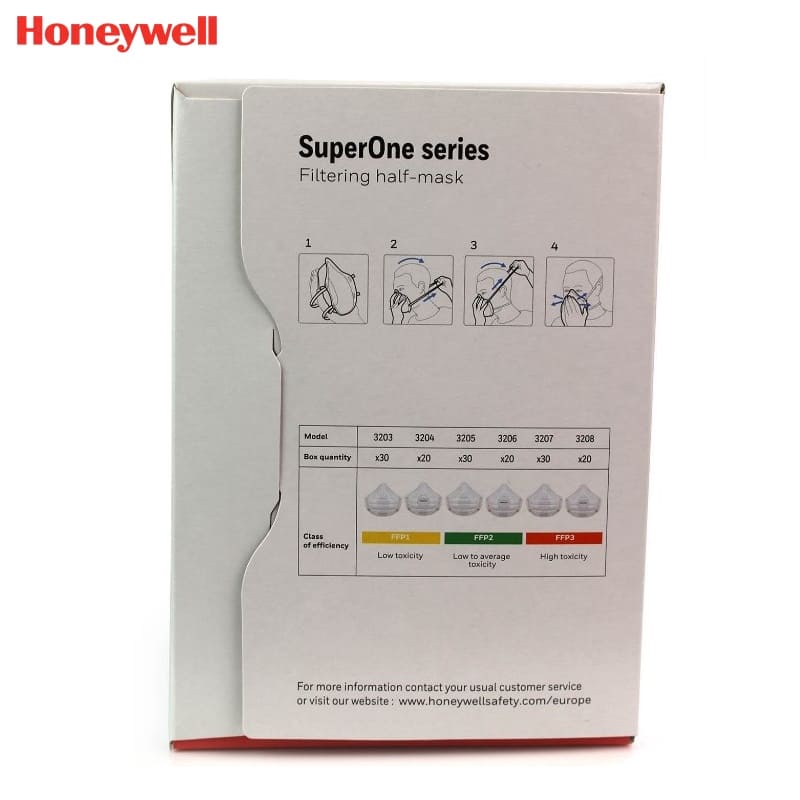 霍尼韦尔（Honeywell） SuperOne 3207 FFP3口罩 (N99级别、头带式、防护效果大于所有N95口罩)